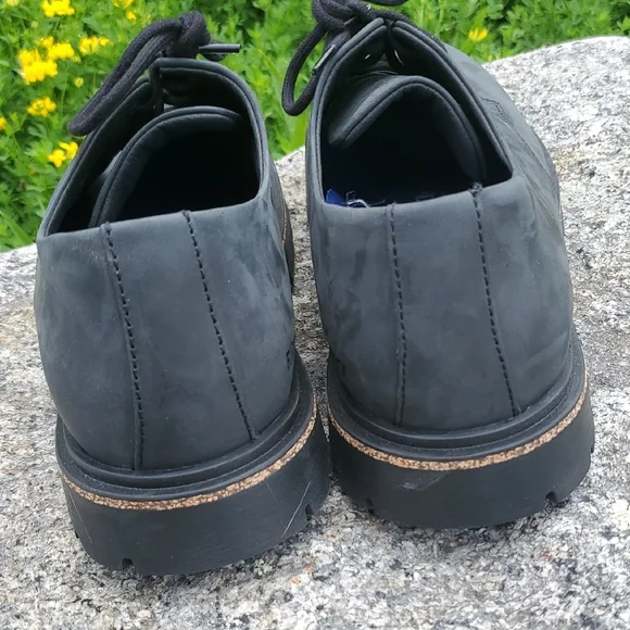 Birkenstock Highwood Lace Low Leather Black Shoes Men's 10
